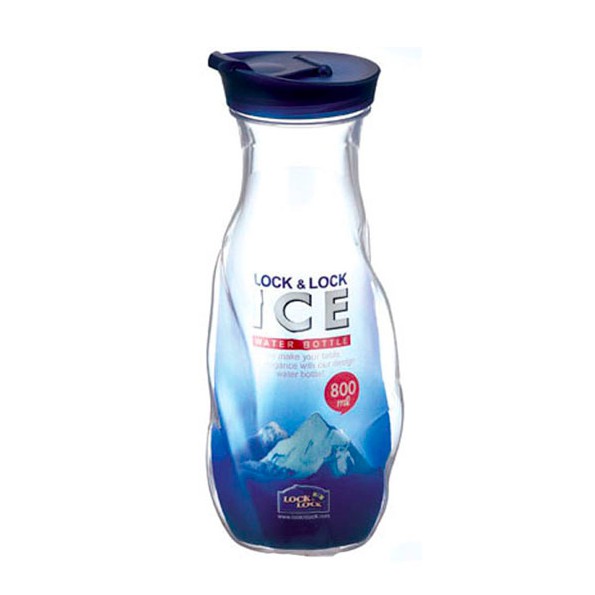 BOTOL MINUM 800ml Lock&Lock Ice Water Bottle Kulkas  - Biru