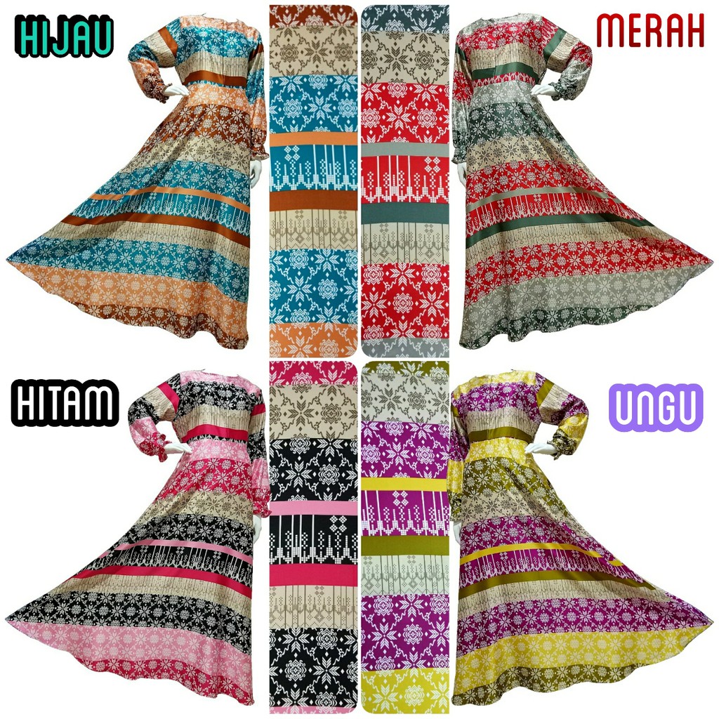 Gamis Etnik Seri 4 Warna Sohibi Friendly Hasuna Shop