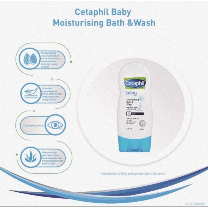 Cetaphil Baby Moisturizing Bath &amp; Wash 230 ml - Sabun Mandi Bayi