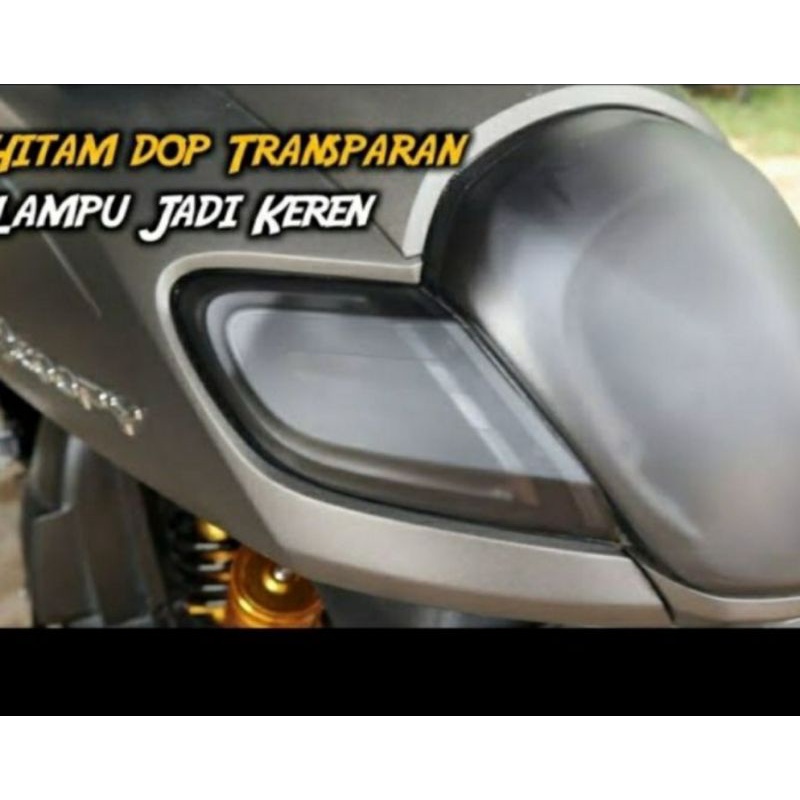 Sticker Stiker Lampu Stop Lamp Hitam Transparan hybrid Doff 0,5 METER