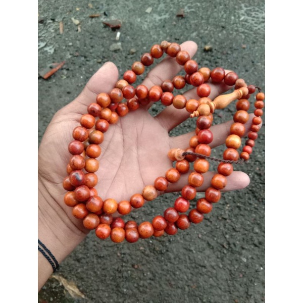 tasbih jumbo besar 10mm tasbih galih scang herbal tasbih kayu secang super