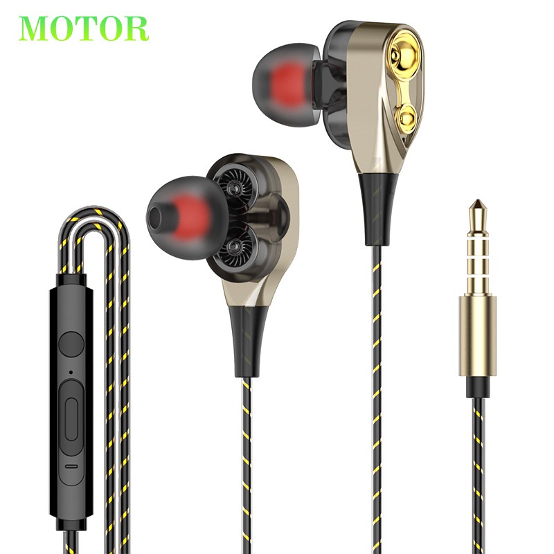 Motor T2 Earphone Dual Dynamic Driver With Accoustic Dumpling