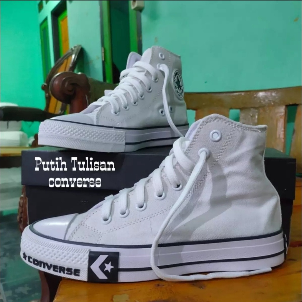 CONVERSE Clasic Tinggi Putih Converse Chuck Taylor 70s Fullputih Hight Clasic Sepatu Canvas Pria All Star Putih Tinggi Clasic 70S Hight