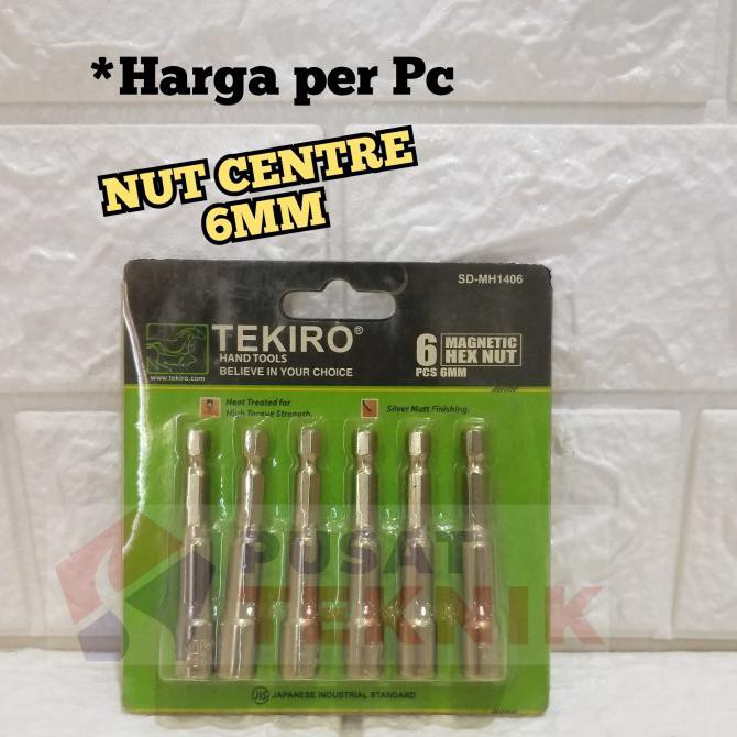 -READY- MAGNETIC HEX NUT 6 MM TEKIRO - NUT CENTRE 6 MM - MATA BOR ROOFING
