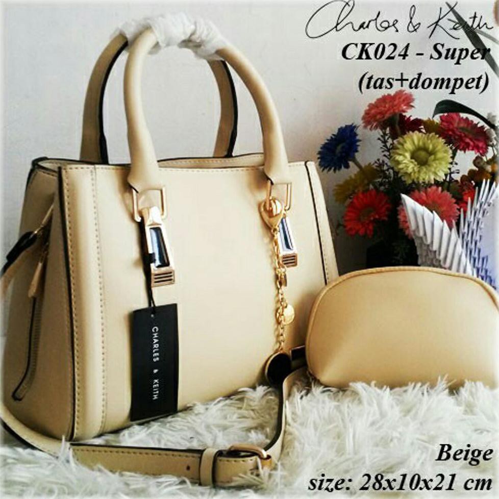 Tas Fashion Wanita Charles n Keith CK 024 Set Dompet Handbag