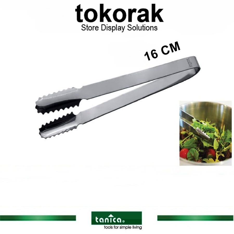 CAPITAN MAKANAN STAINLESS TANICA 6 INCH - JEPIT CAPIT ES BATU - FOOD TONGS