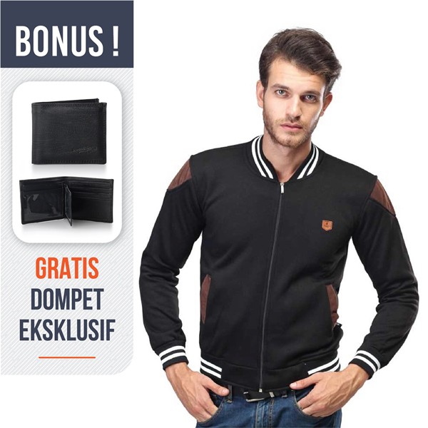 Jaket Baseball Pria / Jaket Casual Trandy Original Boro.co SMD 483  (Bonus Dompet DC 228/DC 126)