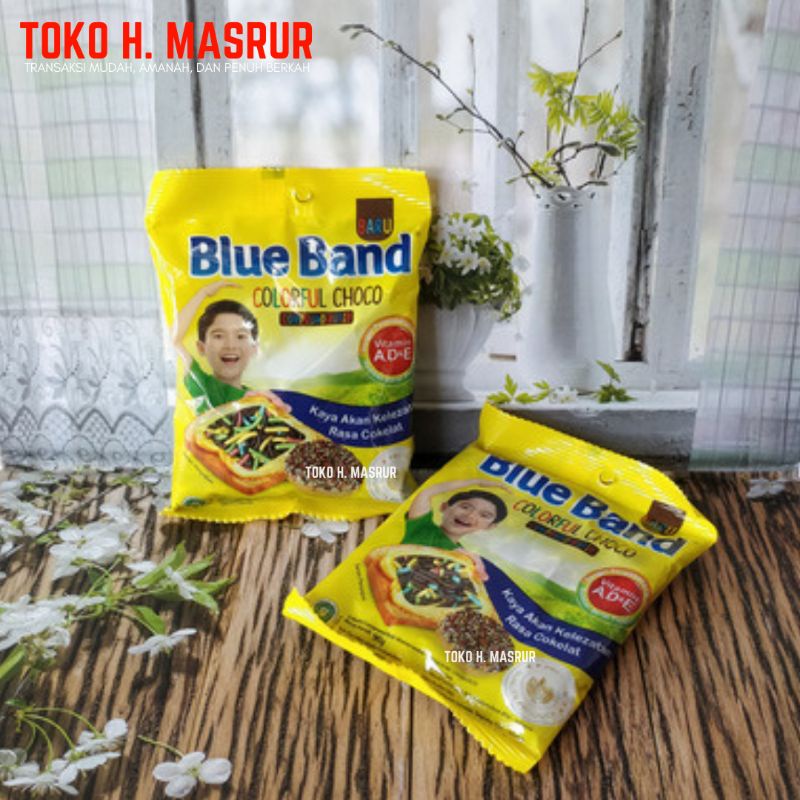 Mesis Blue Band Colorful Choco | Cokelat Compound Butir Warna-Warni Blue Band 90gr