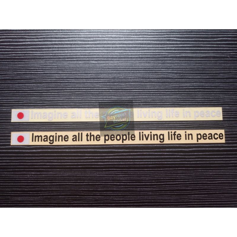 Sticker imagine all the people living life in peace cutting