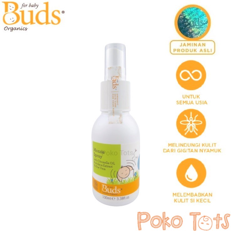 Buds Organics Mozzie Spray 100ml Spray Anti Nyamuk Bayi &amp; Anak BEO Everyday Organic WHS