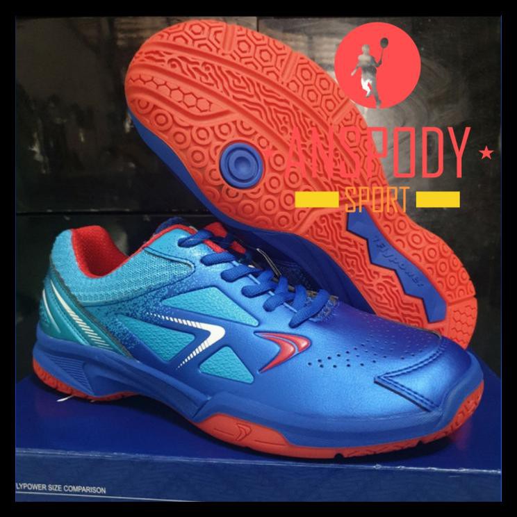 TERMURAH SEPATU BADMINTON FLYPOWER PLAOSAN 7 BIRU