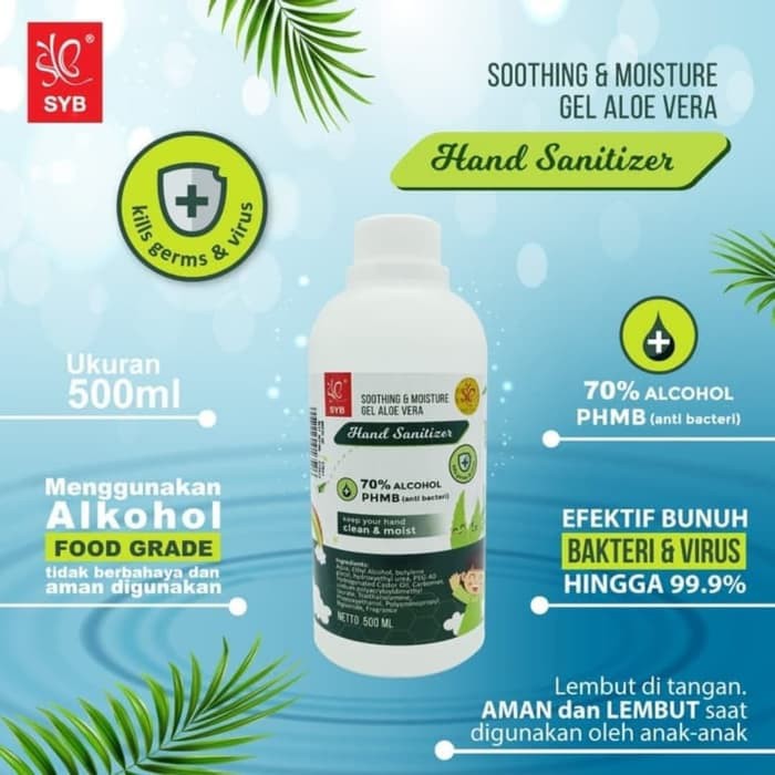 Hand Sanitizer 500ml by SYB / Hand Sanitizer Murah Hand gel and Moist