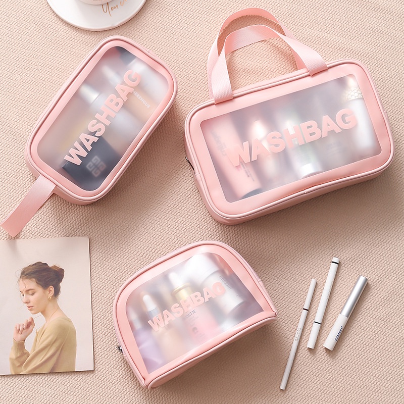 GO! WK664 Tas Kosmetik Transparant washbag Pouch Travel Make Up Bag Organizer Waterproof cosmetik