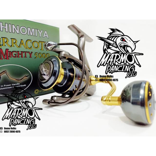 REEL SPINNING HINOMIYA TERRACOTTA MIGHTY 5000 POWER HANDLE