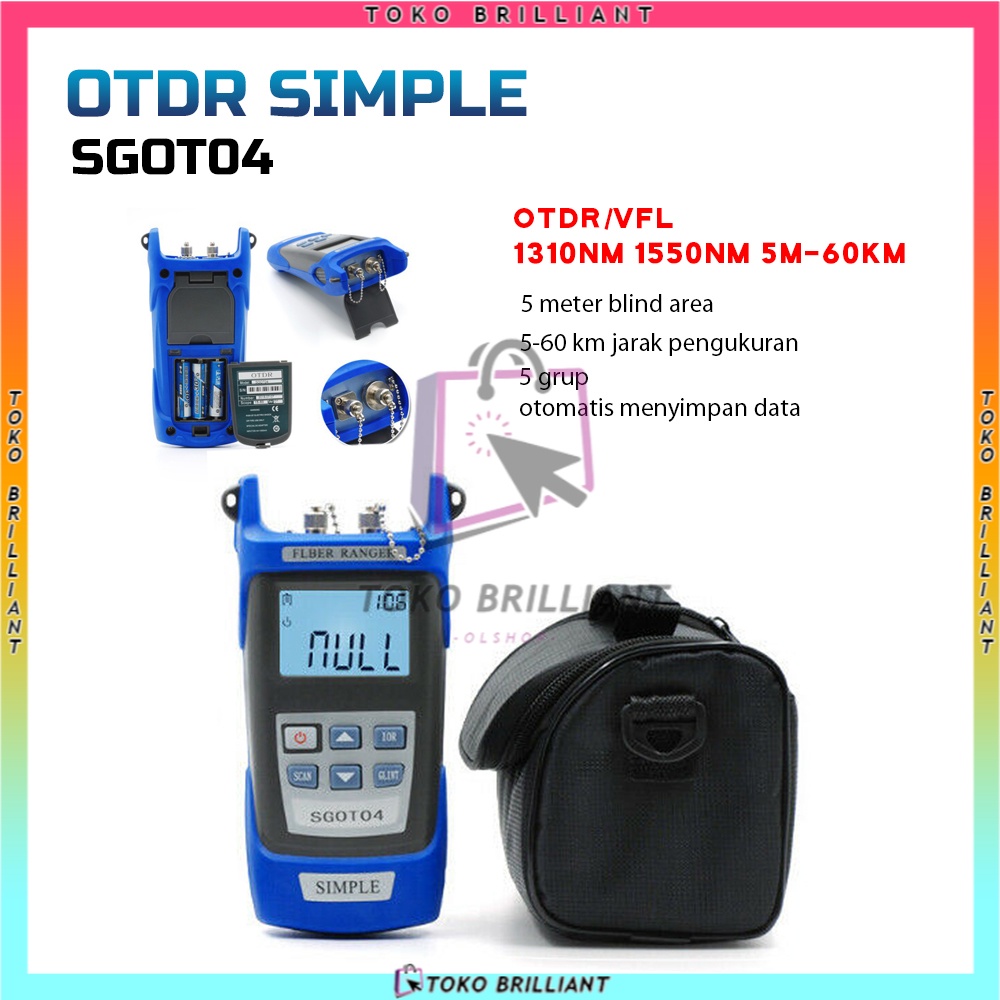 Simple OTDR SGOT04 60km Optical Fiber Ranger 13101550nm SM Mini OTDR