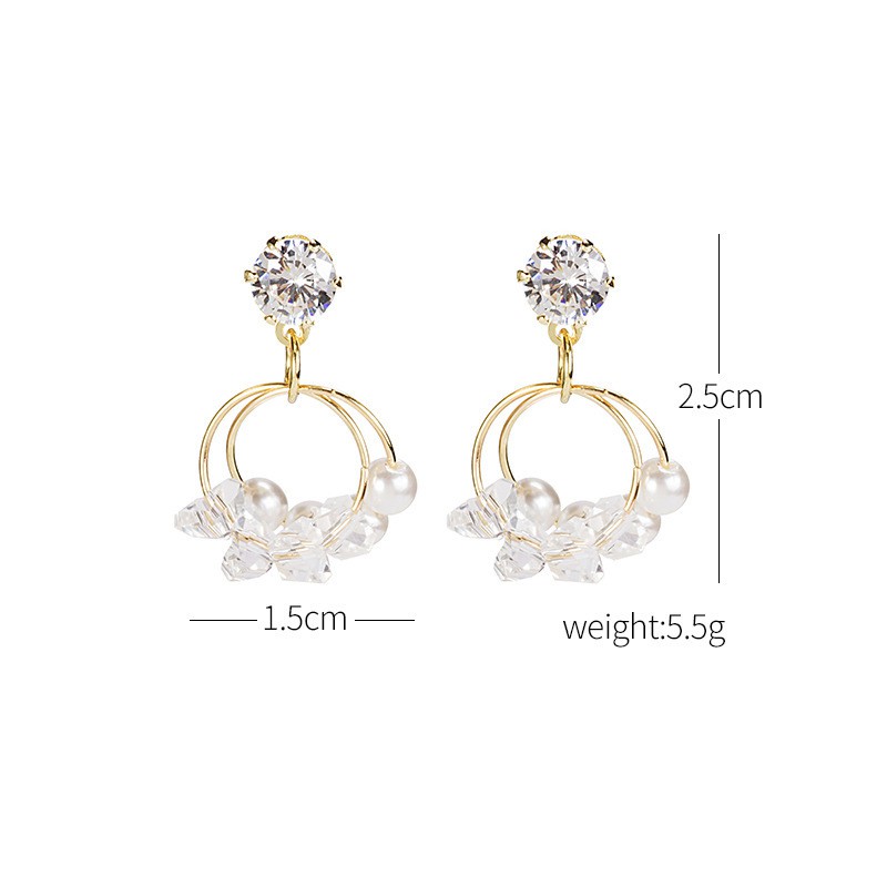 AZ060 Anting mutiara temperamen segar dan serbaguna dari Korea Selatan-4