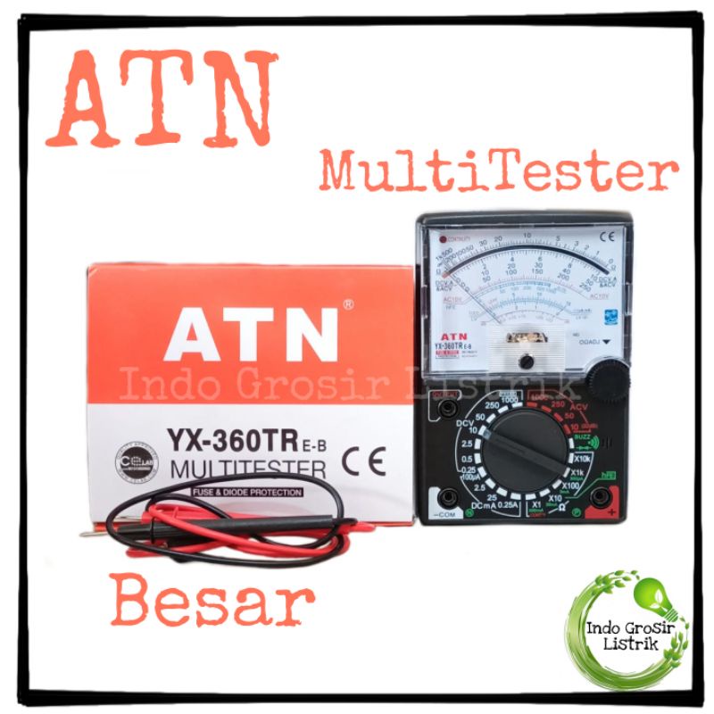 MultiTester Besar ATN Avometer Analog YX-360TRn Pengukur Arus Listrik