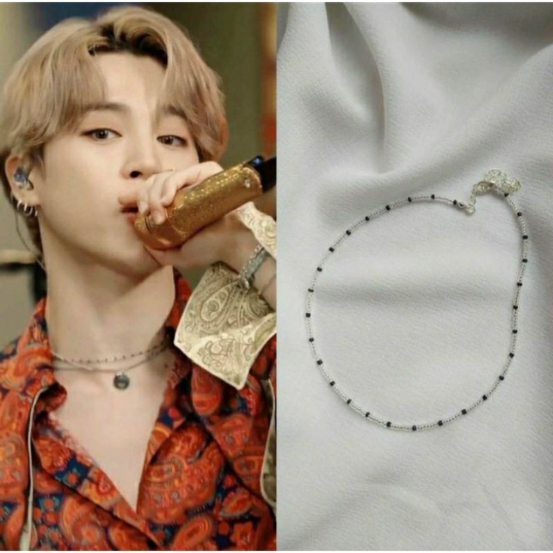 Beaded choker Beaded Necklace Kalung Jimin BTS Suga inspired Necklace BTS Dynamite