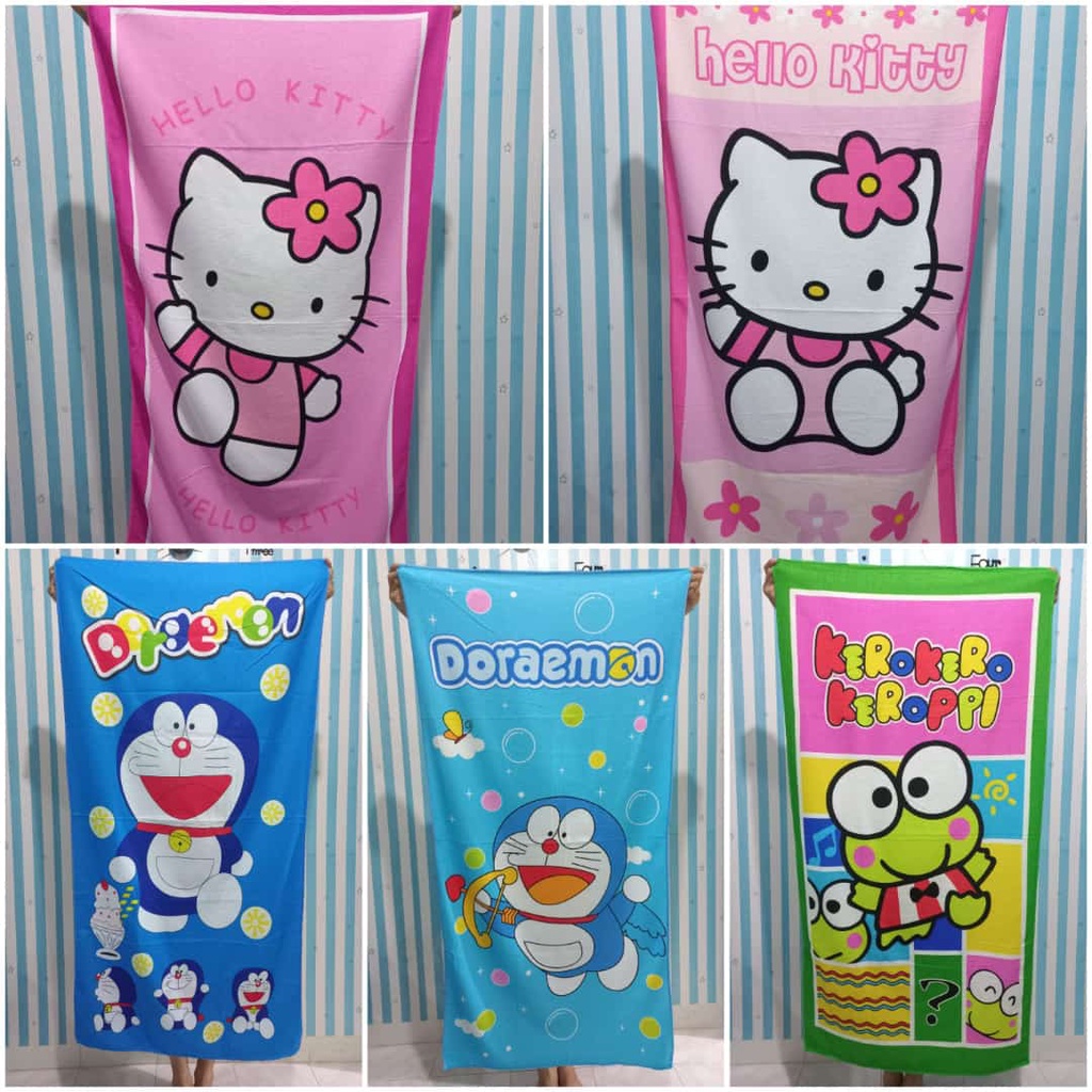 HANDUK HELLOKITTY / HANDUK DORAEMON / HANDUK KEROPI / HANDUK MICKEY MOUSE / HANDUK KARAKTER / HANDUK