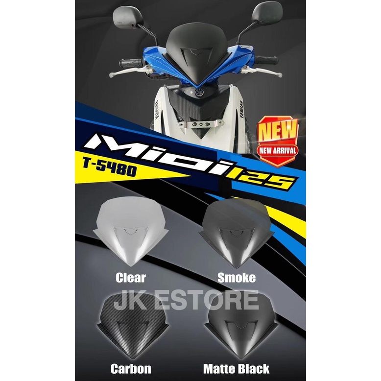 Visor MIO M3 125 CARBON SMOKE & CLEAR / Visor Yamaha MIO M3 125CC