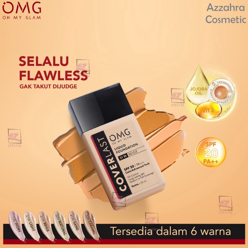 OMG Oh My Glam Coverlast Liquid Foundation | Alas Bedak