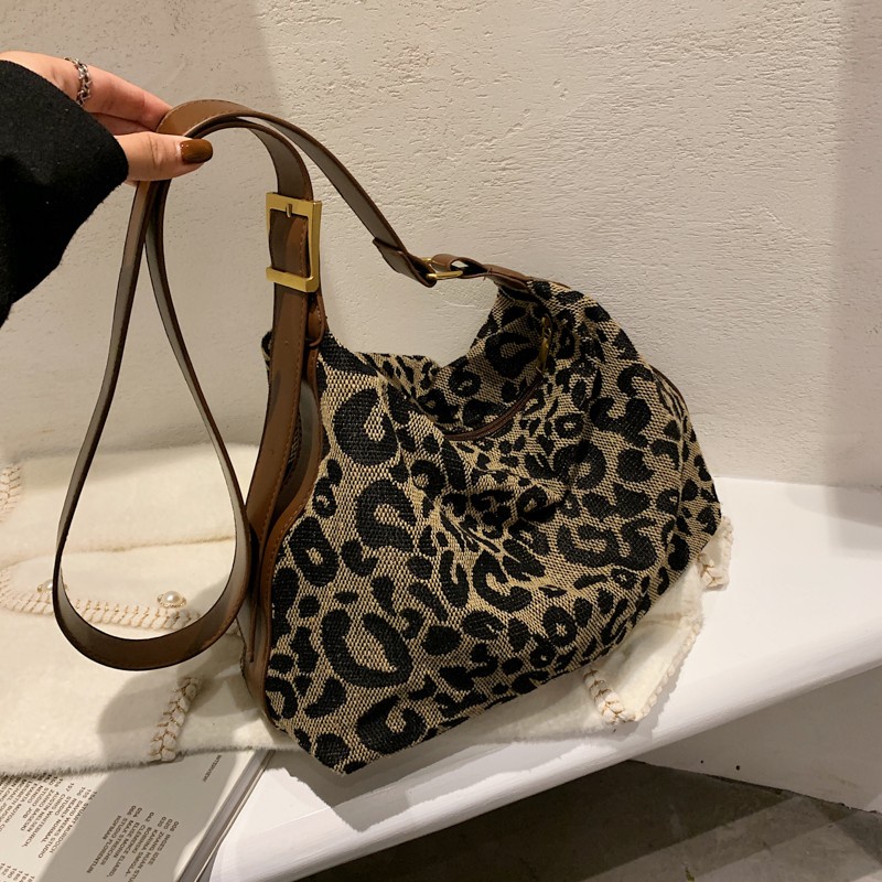 JK 913 1KG MUAT 2PCS TAS SELEMPANG WANITA MOTIF LEOPARD FASHION IMPORT STYLE VINTAGE BAG E6543 T3013 U4429