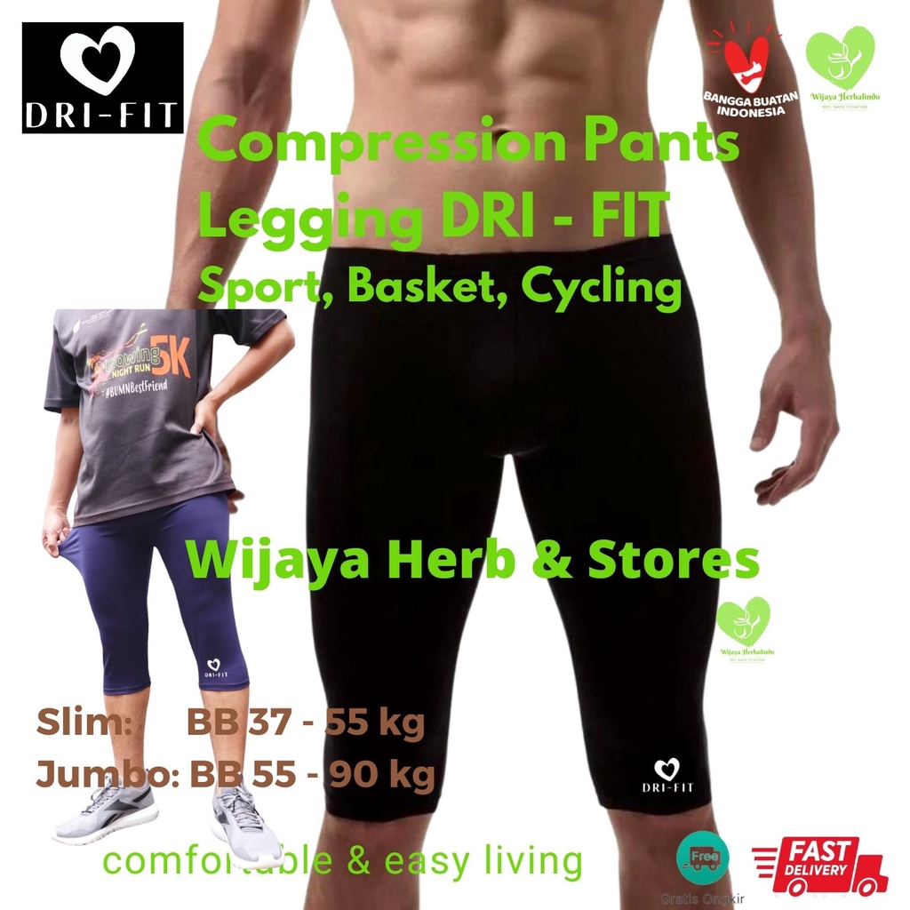 Compression Pants Legging Celana Pria Celana Ketat Base Layer  Basket Gowes Olahraga Legging Pria