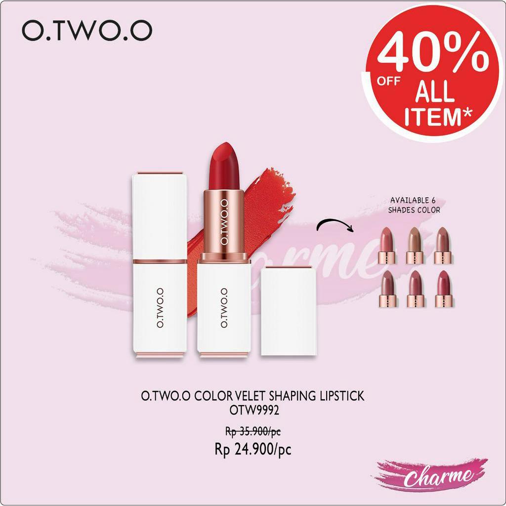 (READY &amp; ORI) O.TWO.O OTWOO 12 Color Nude Rich Velvet Shaping Moisturizing Lip Lipstick 9992