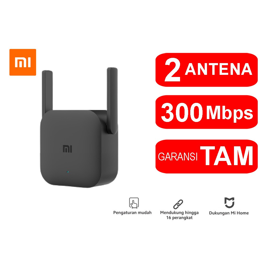 C_  Xiaomi Mi WiFi Repeater Range Extender PRO 300Mbps Router Garansi TAM