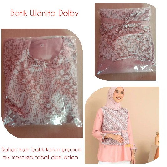 Atasan Batik Wanita Kerja Jumbo Dolby Dolbi Dobby Doby Modern Dan Terbaru 2020