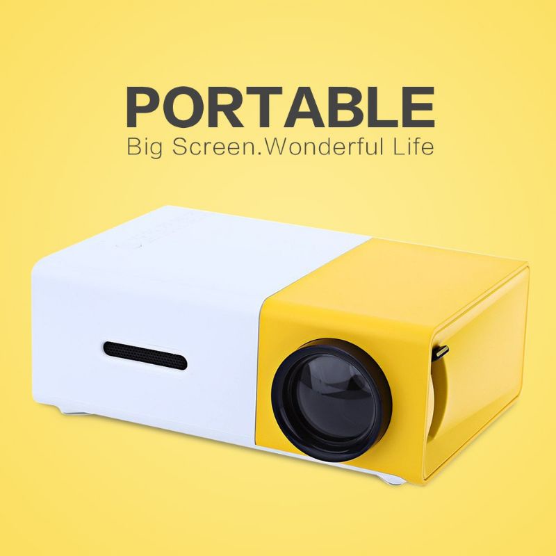 Proyektor Mini YG 300 YG300 YG-300 LED 320-240 PIXEL PORTABEL