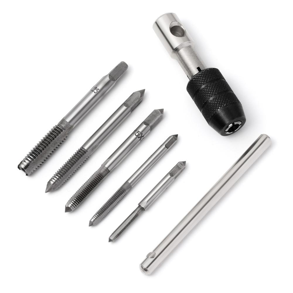 Populer 6Pcs Tap Wrench Hand Taps Mata Bor Hand Tool|Metrik