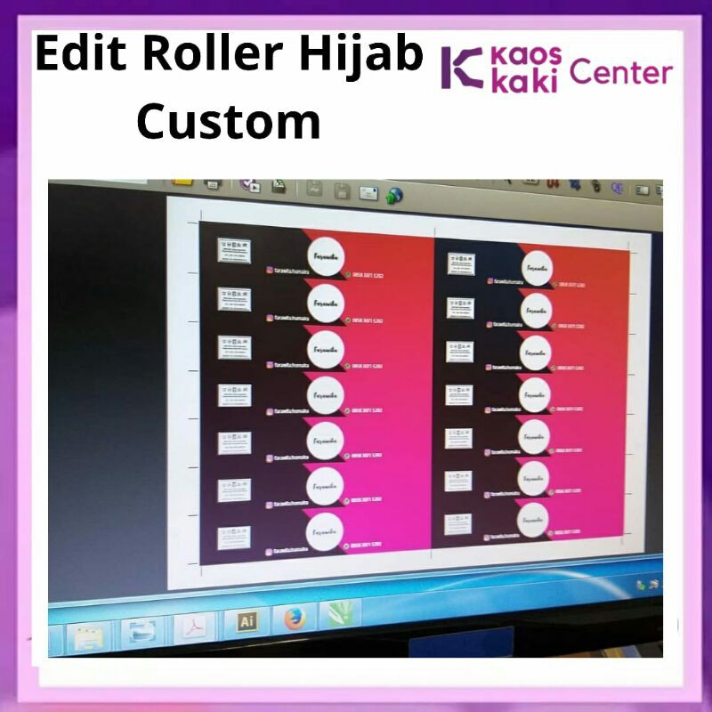 

Roll Hijab Custom 4 x 20,5cm Roller Jilbab Kertas Label Pengikat Kaos Kaki