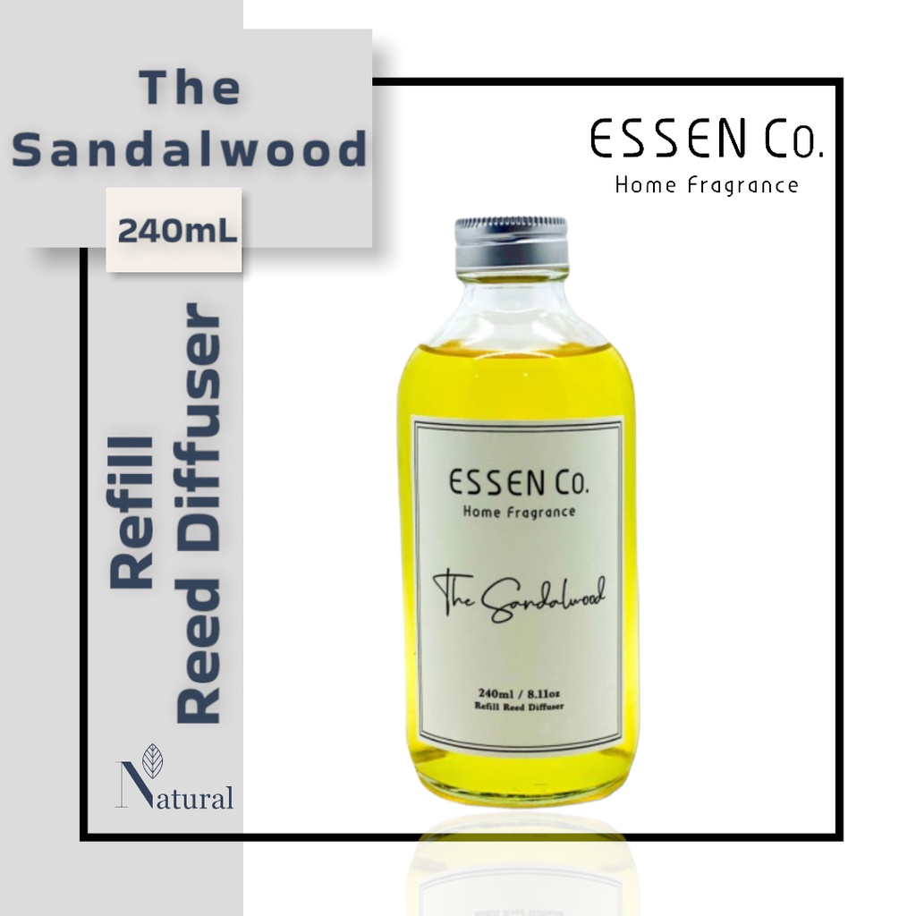 Essen Co Reed Diffuser Aromatherapy Sandalwood Pengharum Pewangi Ruangan Aromaterapi Refill 240ml