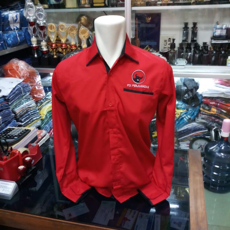 Kemeja PDI Perjuangan Lengan Panjang