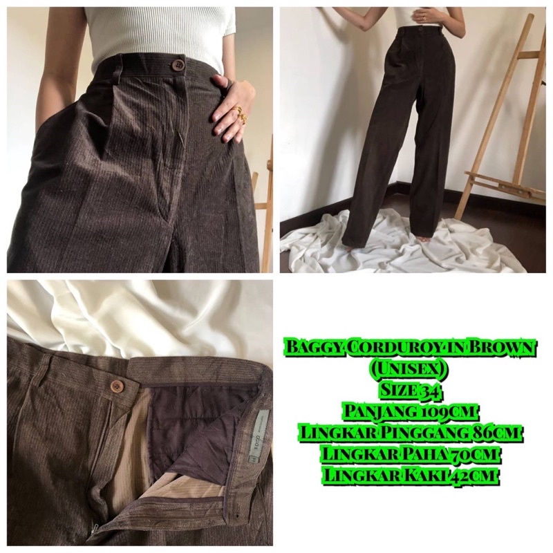 celana corduroy coklat