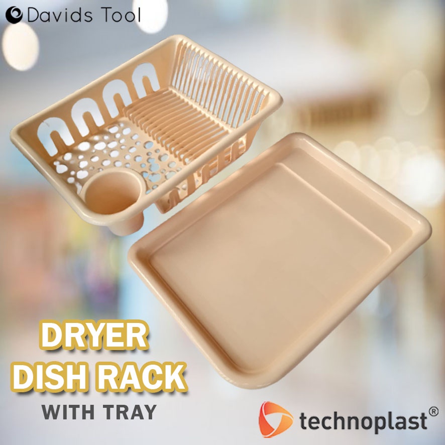 Rak Pengering Piring Plastik Dapur Dish Rack Minimalis Tehnoplast