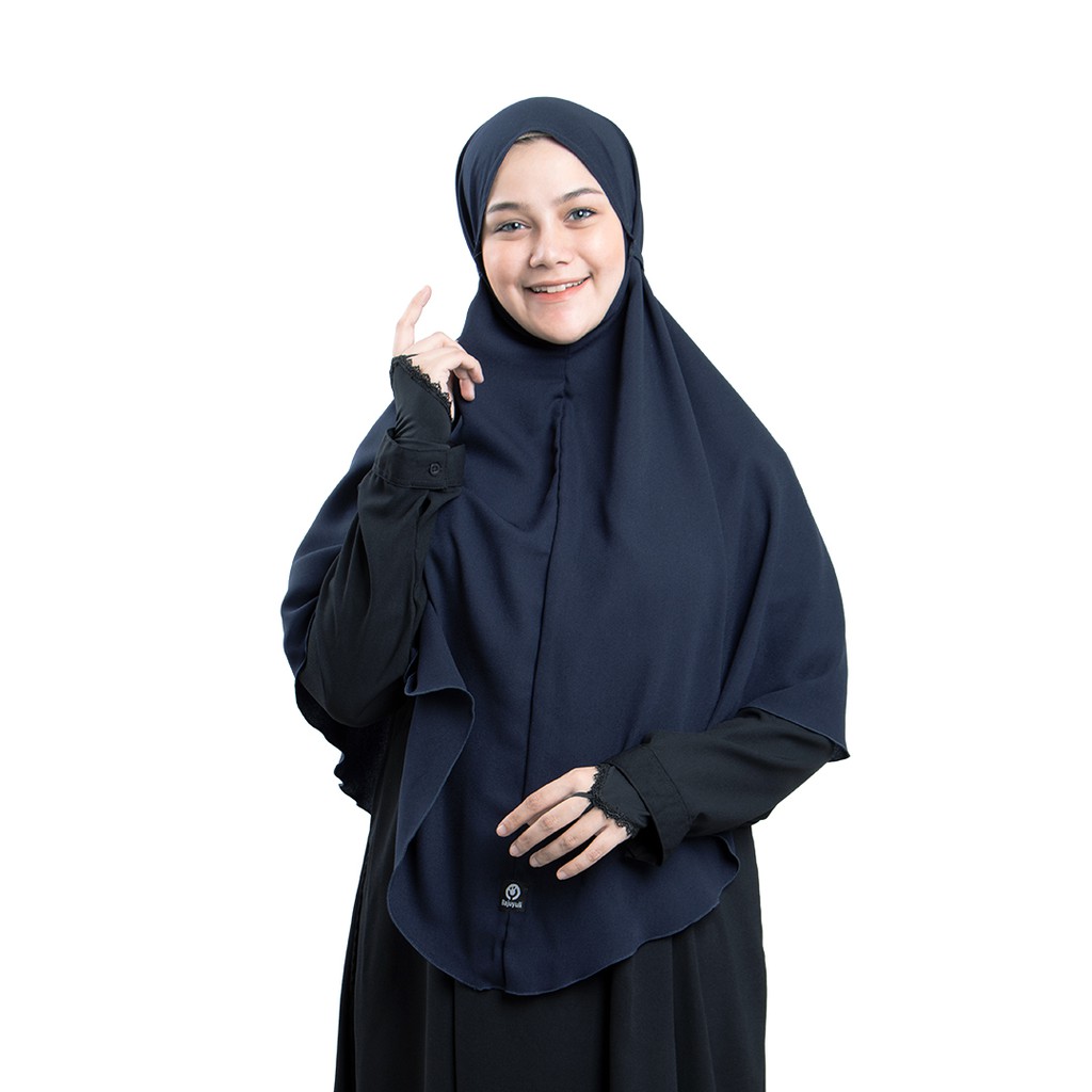 Bajuyuli Jilbab Bergo Maryam Jumbo Syari Polos-Navy