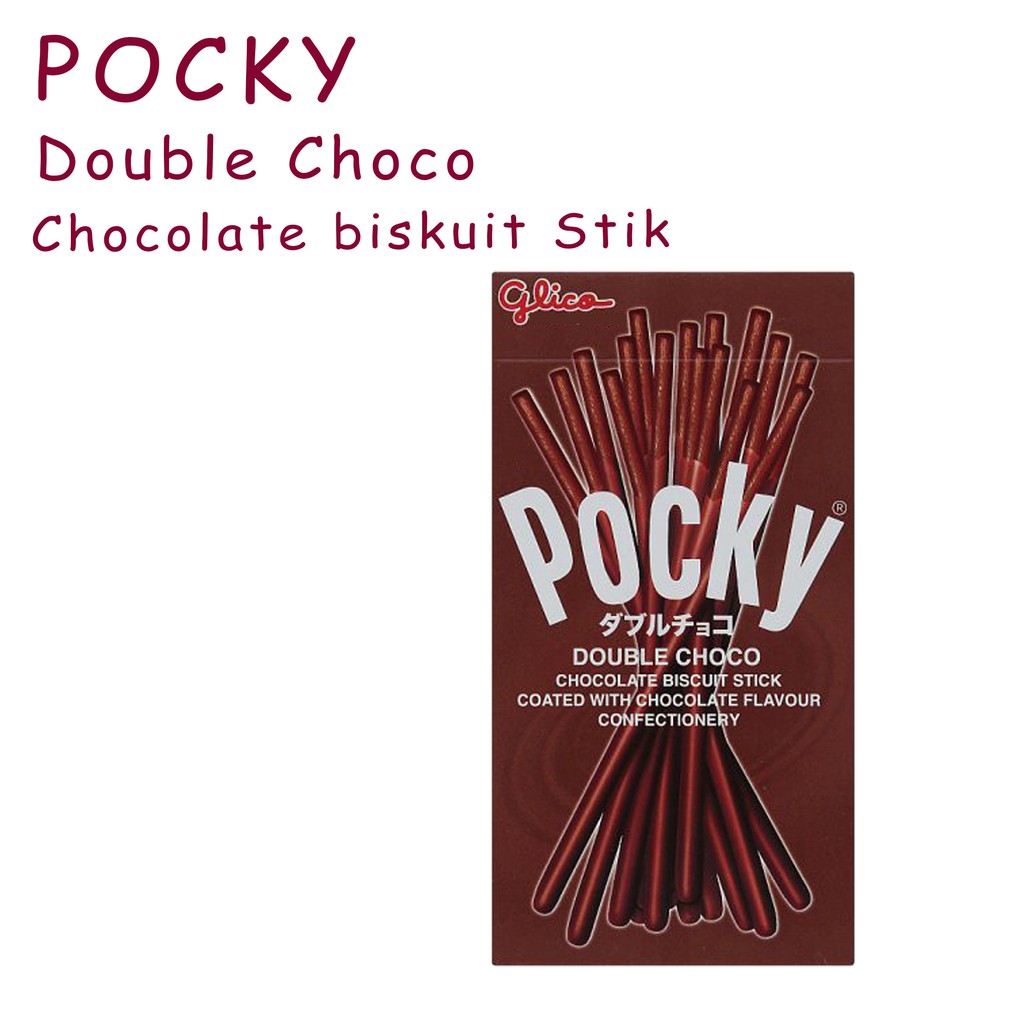 DOUBLE CHOCO *POCKY * BISKUIT STIK COKELAT * 47g