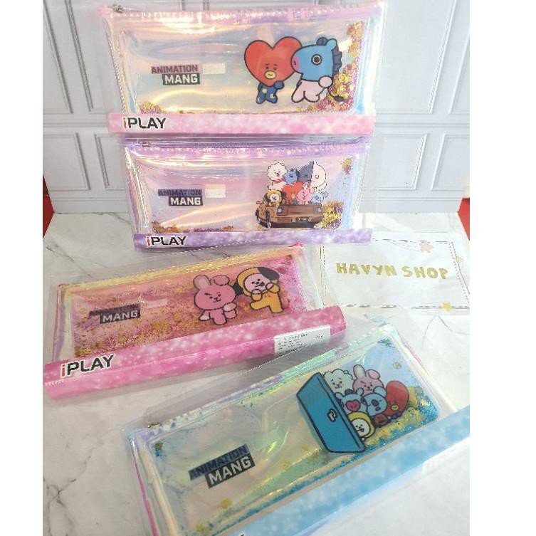 

Sangat Nyaman.. kotak pensil air BTS/pencil case gliter/dompet air manik BTS