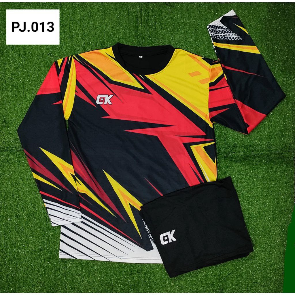 1 SET PAKAIAN OLAHRAGA PRIA KAOS LENGAN PANJANG BAJU SEPEDA BAJU KIPER PANJANG BAJU MANCING OLAHRAGA