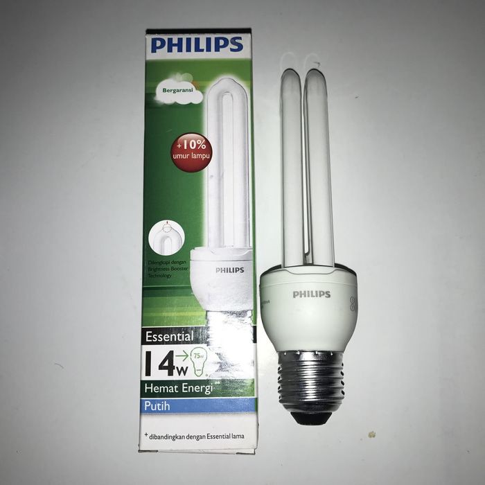 Lampu Philips Essential 5W 8W 11W 14W 18W 23W lampu tipe U