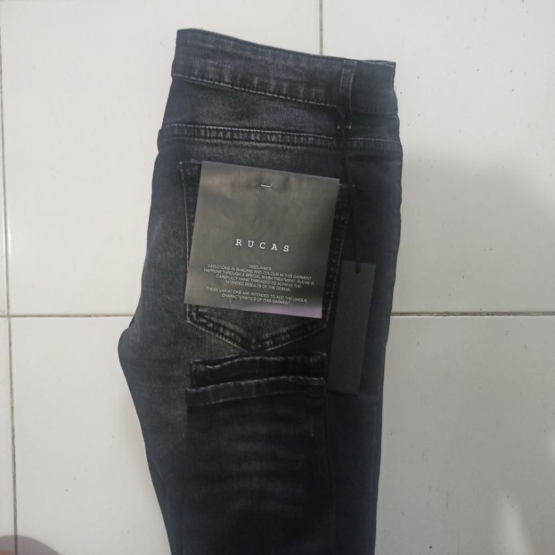 Rucas Shadow Black Biker Jeans 31