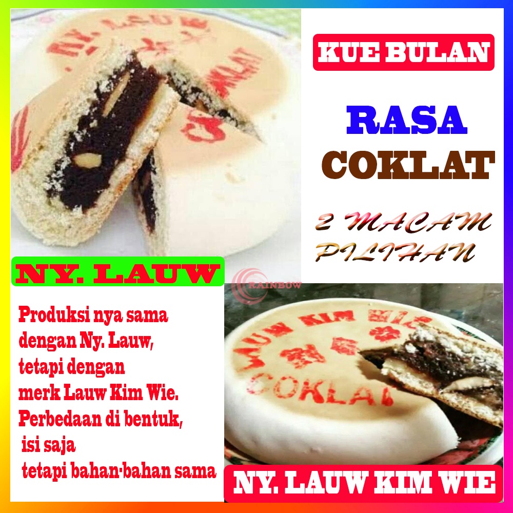 

Kue Bulan Ny Lauw (Lauw Kim Wie) Halal Kue Bulan Tradisional Mooncake - Rasa Coklat