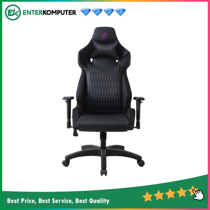 1STPLAYER GAMING CHAIR WIN-101 - BLACK - Comfortable And Spacious - Reflective Fabric