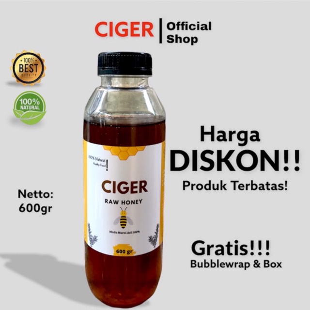 Ciger - Raw Honey 600 gram / Madu Murni Original / Madu Asli