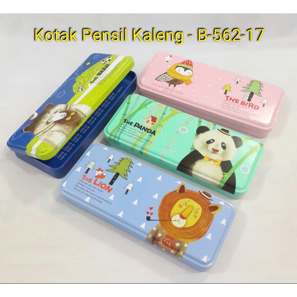 Tempat Pensil Kaleng / Besi B 562-17 Kotak Pensil Souvenir 2 tingkat