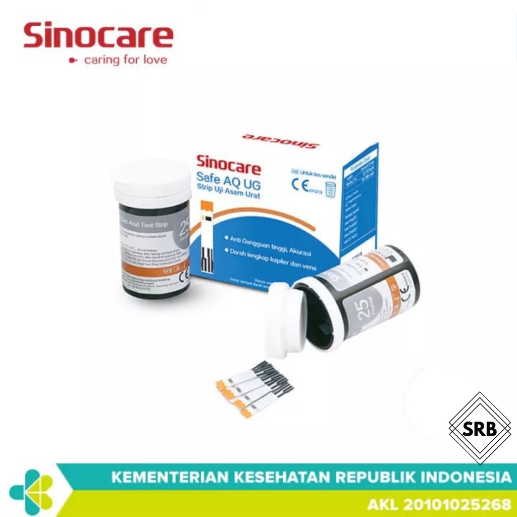 SINOCARE Safe AQ UG Strip Uji Asam Urat (50/25 Strip)