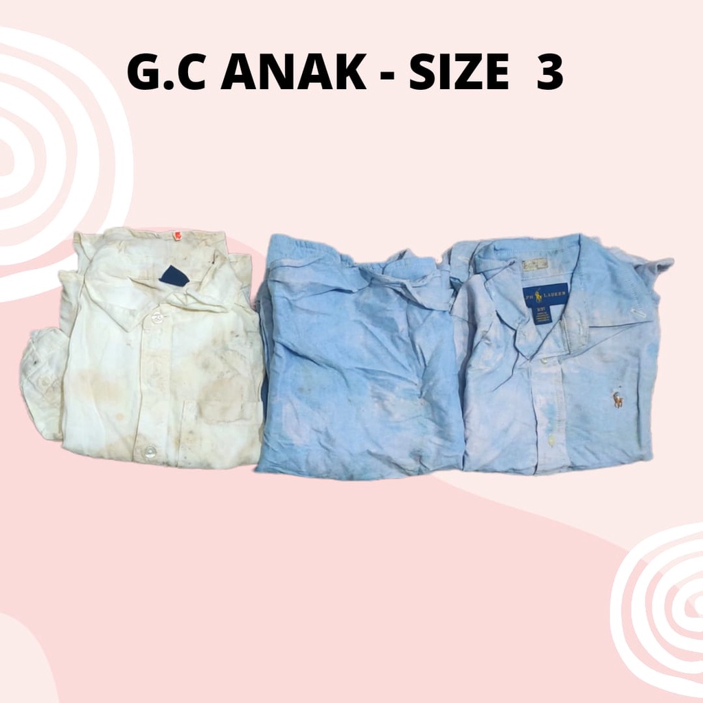 Reject Grade C Kemeja Anak random merk SIZE 2 - 8 tahun