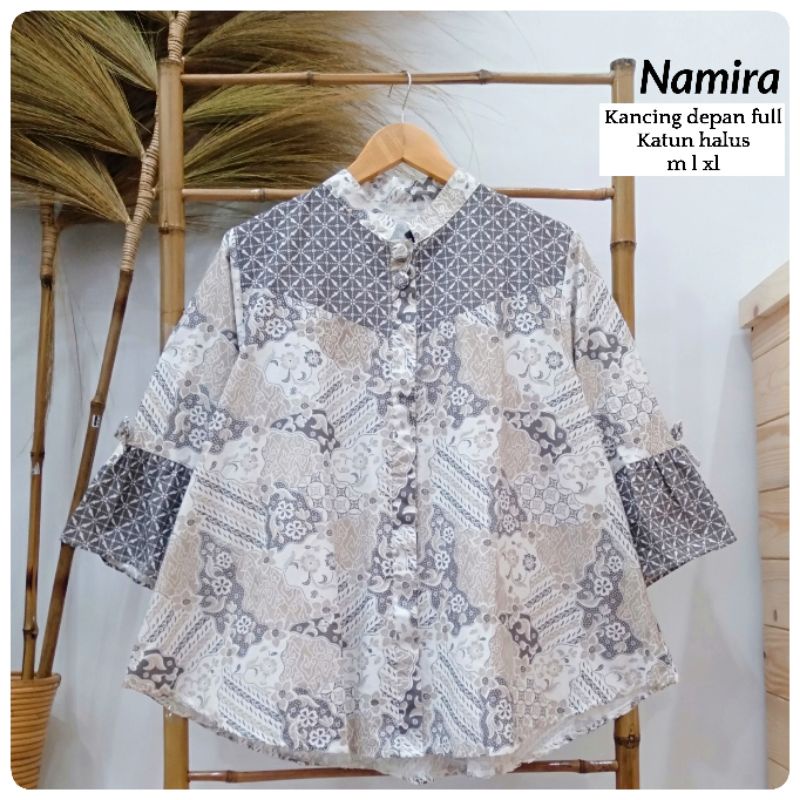 Atasan Batik Remaja Solo Murah Blouse Batik Modern Atasan Soft Kekinian-2